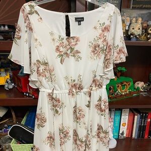Floral cream dress